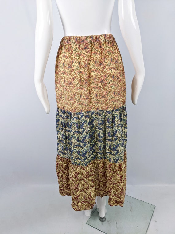 Vintage Paisley Skirt Peasant Skirt Hippie Maxi S… - image 8