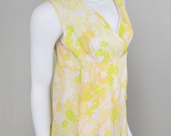 Vintage pastelkleurige bloemenprint jaren 60 mod Shift-jurk