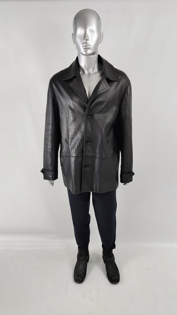 Vintage GIANNI VERSACE Mens Leather Jacket, Buttery Soft Vintage GIANNI VERSACE Mens Leather Jacket, Buttery Soft