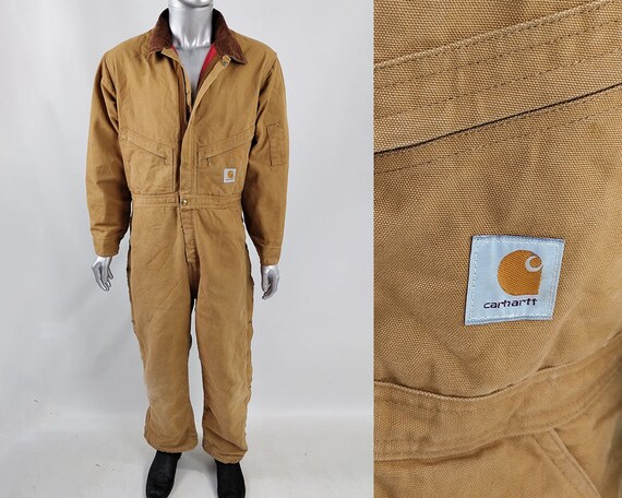 Vintage CARHARTT Mens Boiler Suit Salopette Costume de veste de