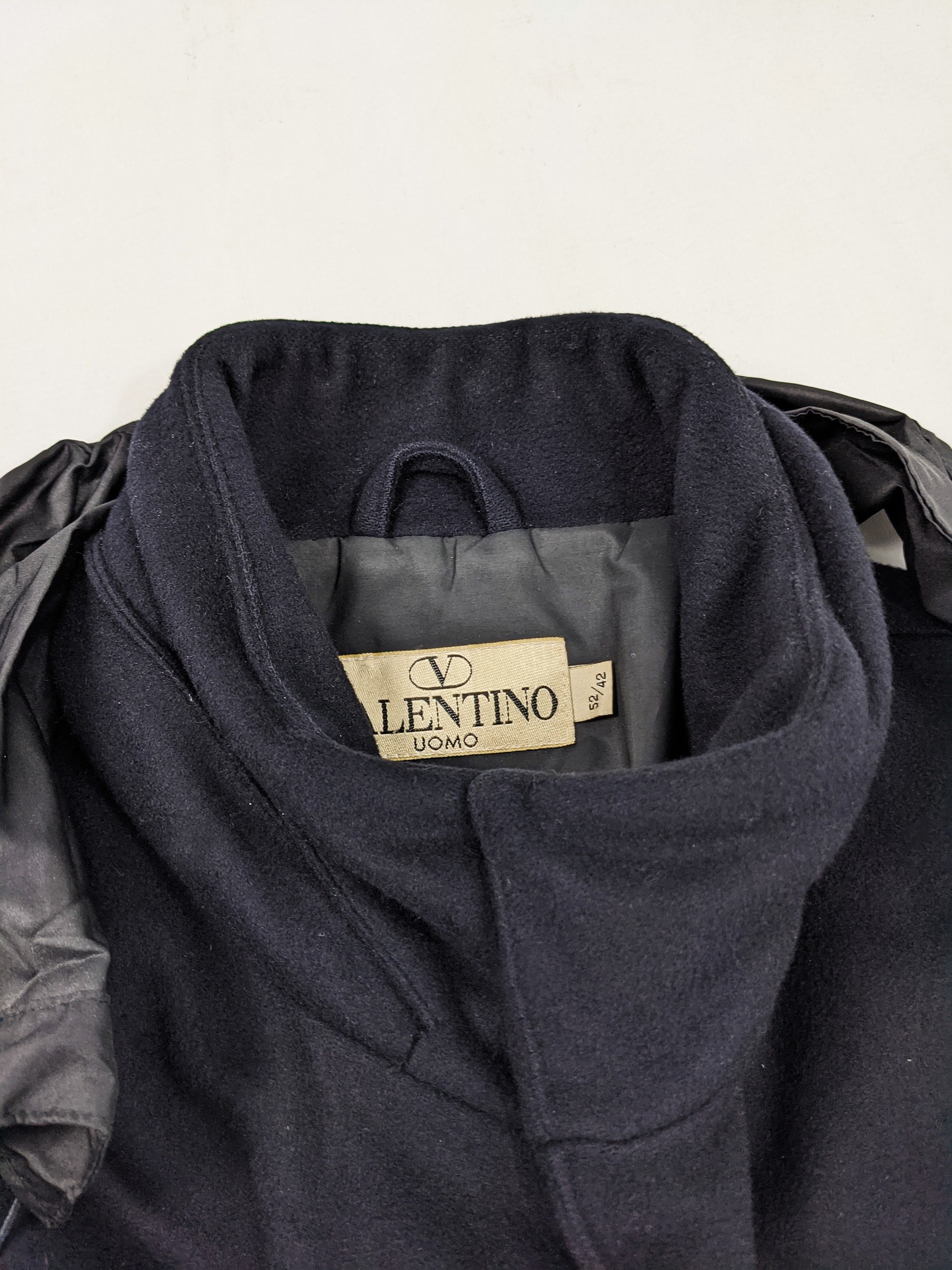 80s VALENTINO COAT Mens Wool & Cashmere Coat Utility Pockets