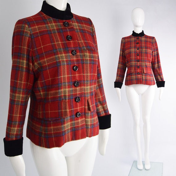 YVES SAINT LAURENT Ysl Black Velvet Nehru Collar 8