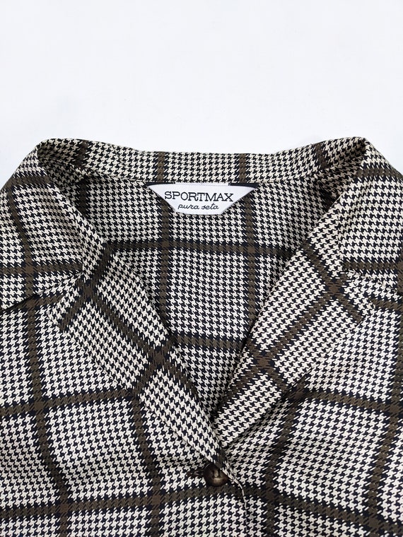 Vintage SPORTMAX by MAX MARA Silk Blouse Pure Silk Shirt Brown 