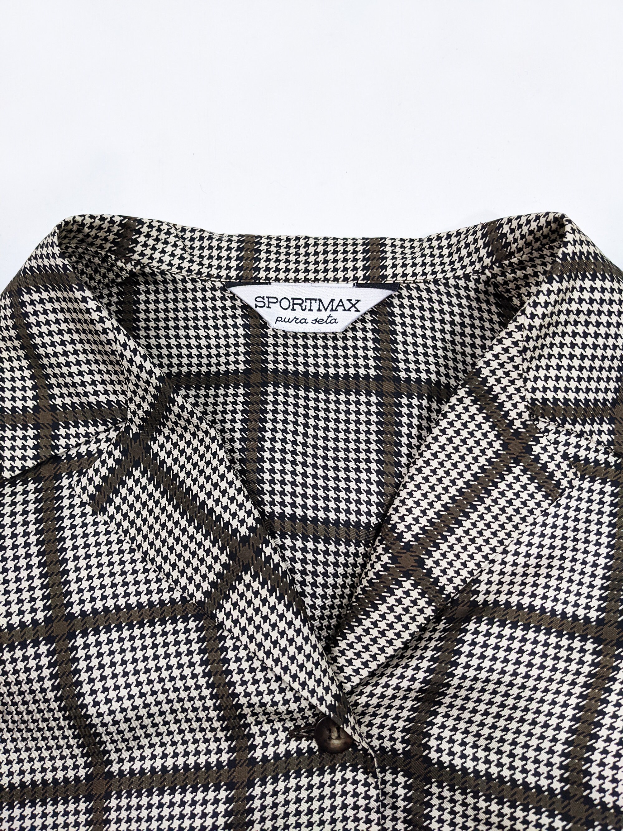 Buy Vintage SPORTMAX by MAX MARA Silk Blouse Pure Silk Shirt Brown 