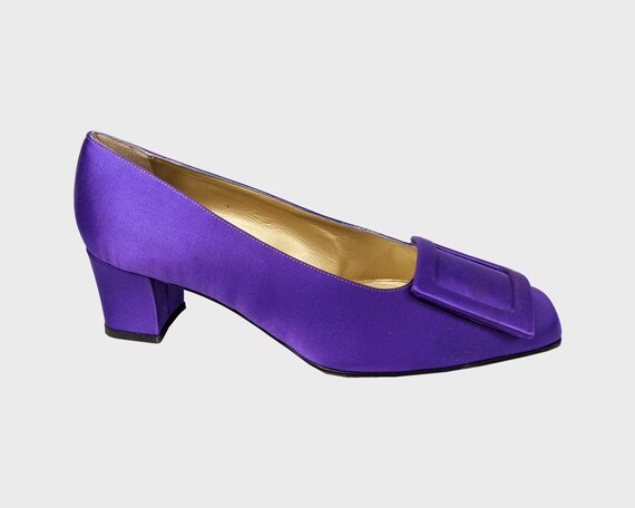 GIANNI VERSACE Shoes Purple Silk Shoes 