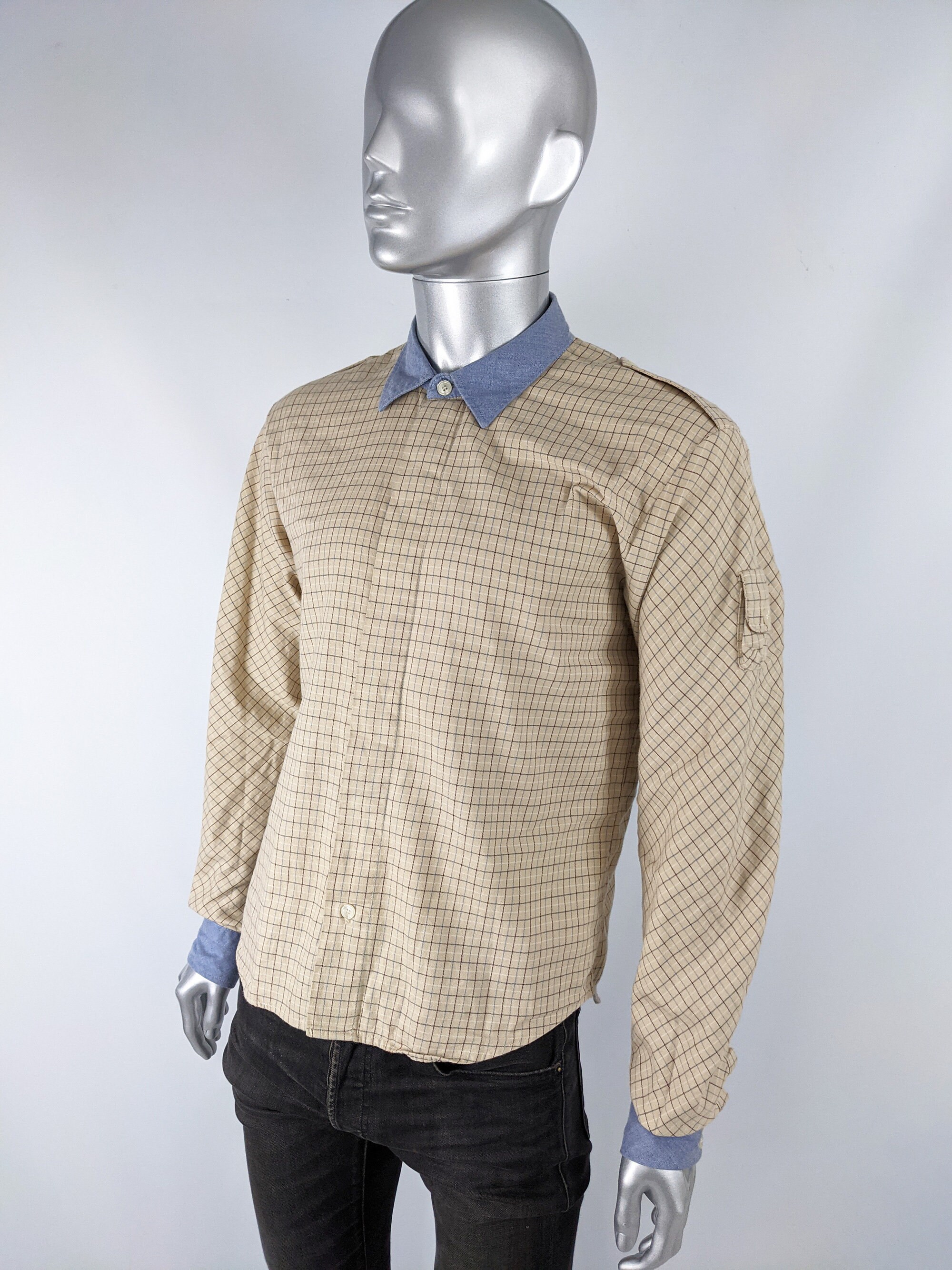 Vintage BERNHARD WILLHELM Mens Check Shirt Tattersall Check - Etsy