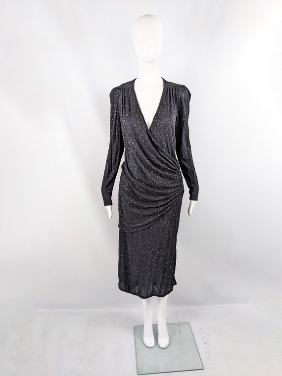 slim fit dress slacks Glamorous Sequin Bell-Sleeve Wrap Dress – Montania Shop