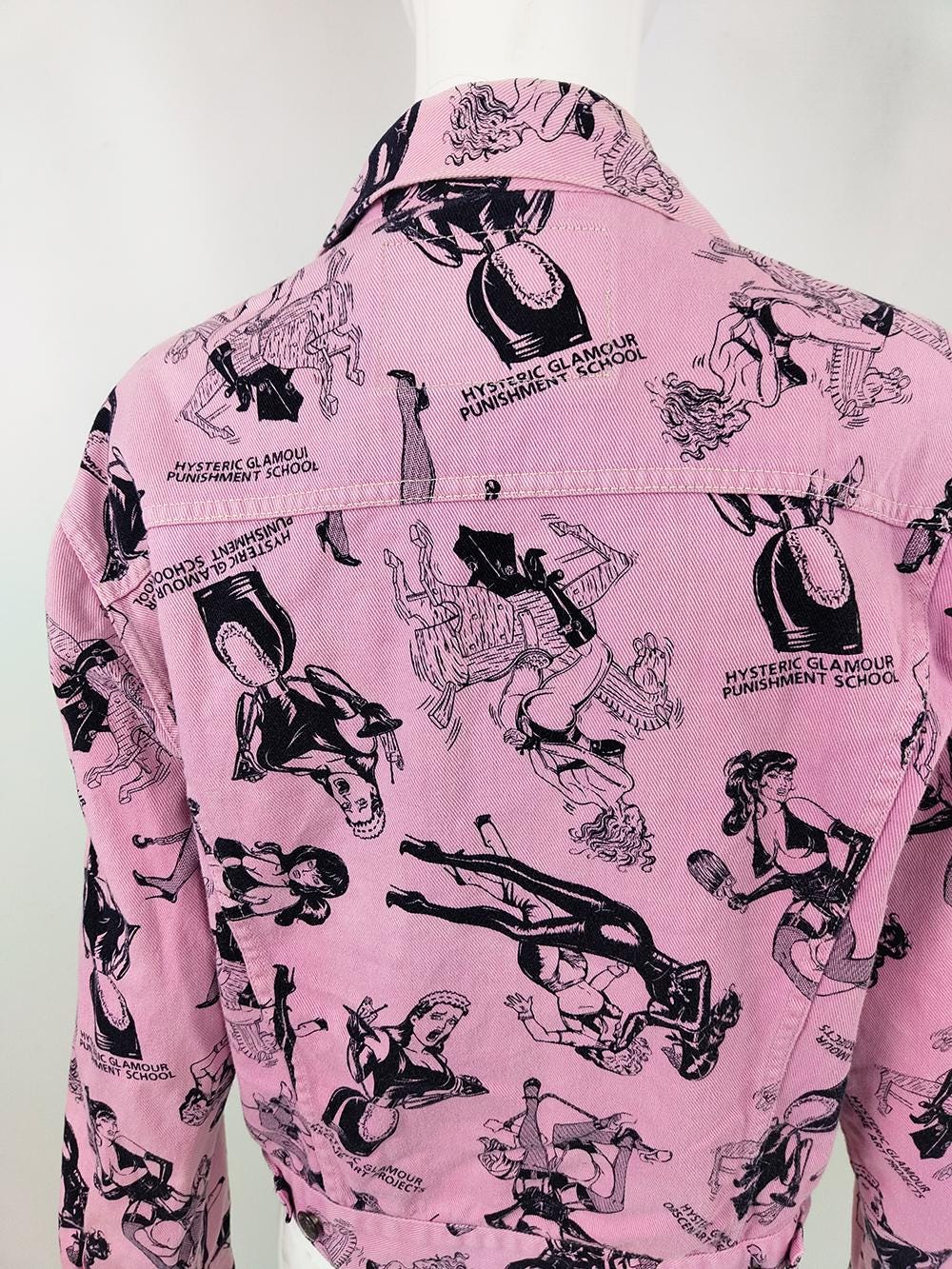 HYSTERIC GLAMOUR♢Vintage風アウター Vintage 80s 90s HYSTERIC GLAMOUR Pink Denim Jacket, Edgy