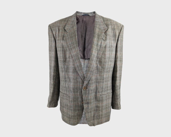 MISSONI Mens Vintage Linen Blazer Silk & Wool Twe… - image 1