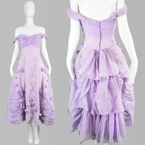 purple 50s dress