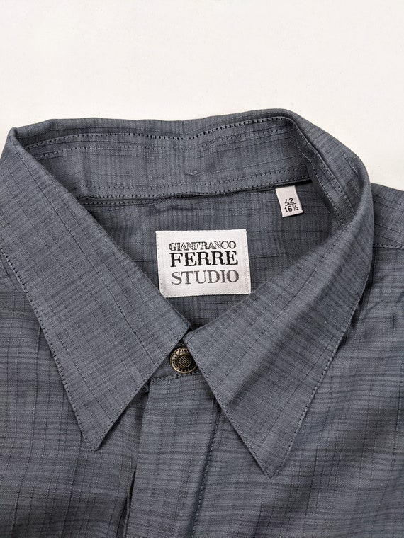 Vintage GIANFRANCO FERRE Shirt Detachable Collar Mens Formal Shirt 
