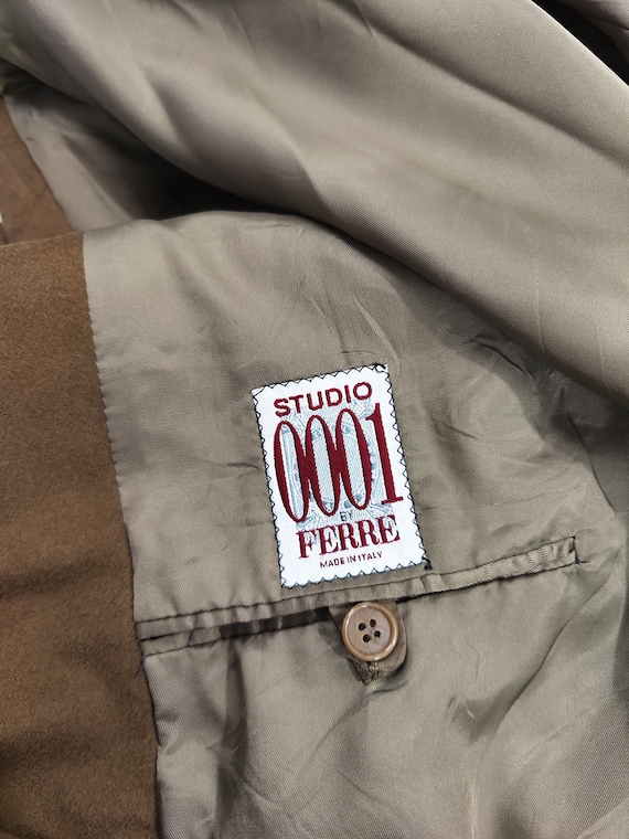 Vintage GIANFRANCO FERRE Brown Wool & Cashmere Bl… - image 9