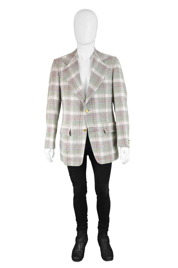 Blazer Vintage Tweed Geoffrey Alexander – 100% Laine, Taille S, Marron, Doublure Soie – Parfait état