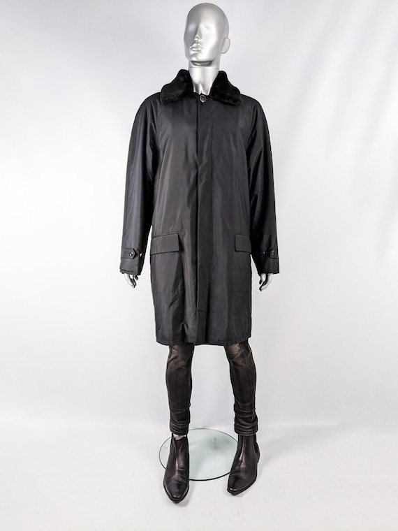 Vintage VERSACE Coat Versus Versace Jacket Black Faux Fur Vintage VERSACE Coat Versus Versace Jacket Black Faux Fur