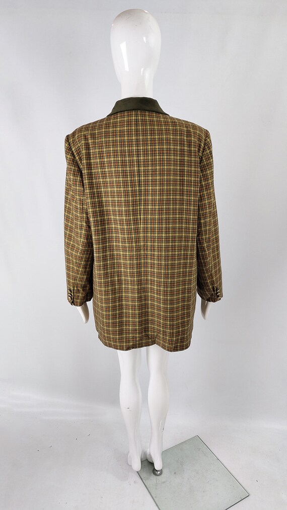 Vintage 80s Shoulder Pads Jacket, Virgin Wool Tar… - image 7