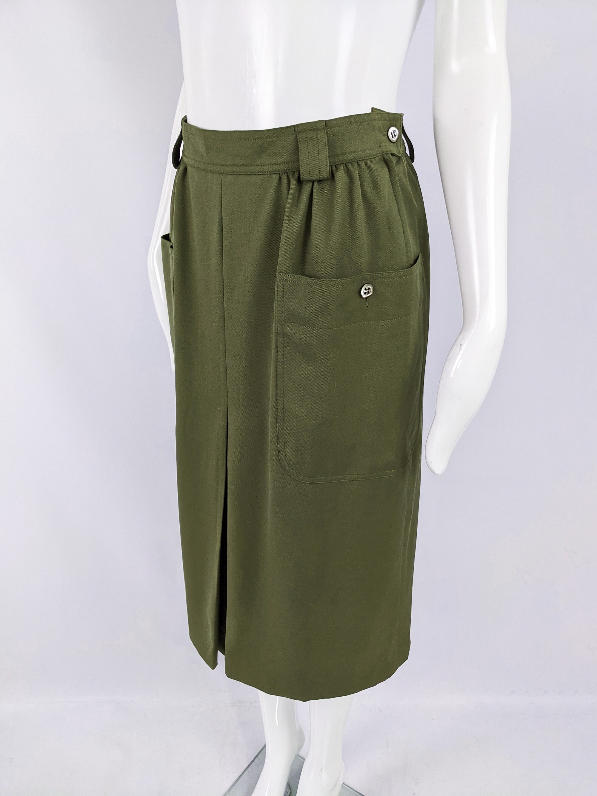 スカート MM Max Mara Woman Skirt Green 2516101028600 014 1106035106010-a-