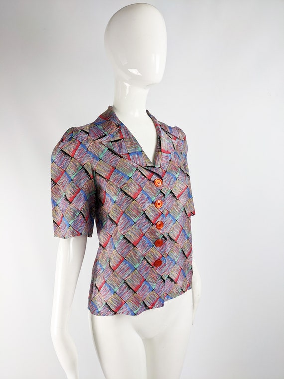 70s Blouse STIRLING COOPER 40s Style 1940s Blouse… - image 3