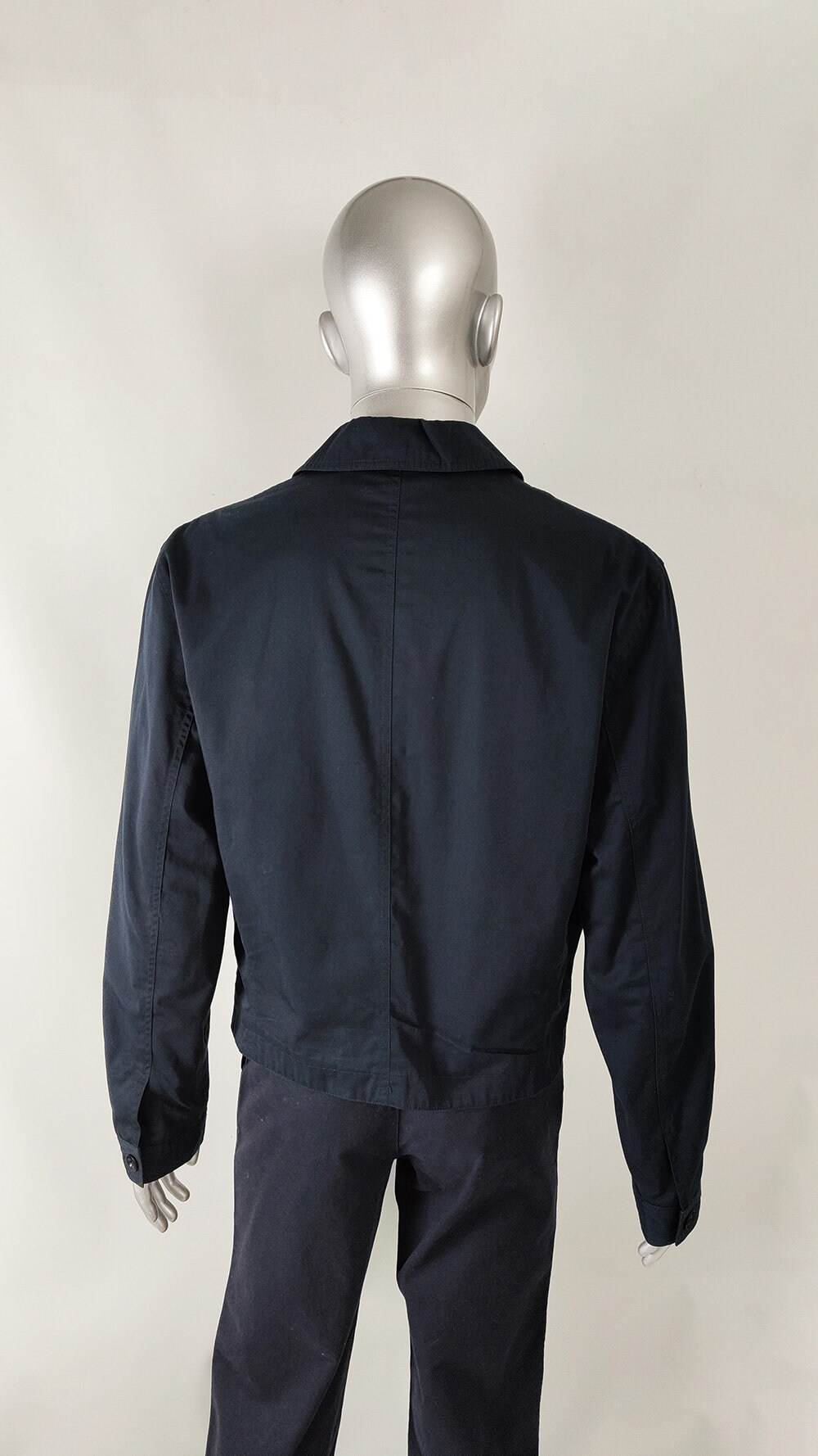 Vintage GIANNI VERSACE Jacket Men, Navy Blue Blouson Jacket