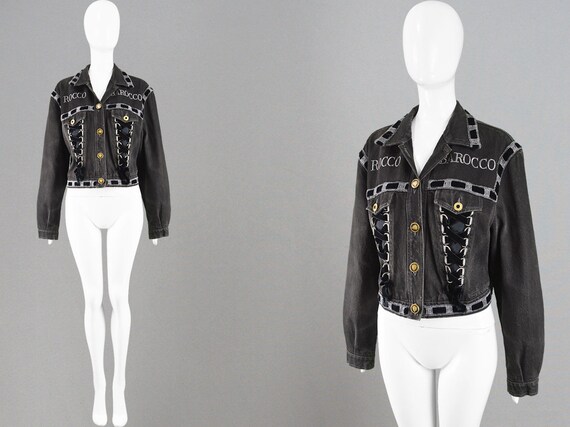 Vintage 90s ROCCOBAROCCO Womens Denim Jacket Women