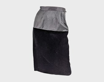 ヴィンテージ 80年代 ジバンシィ シルク タフタ スカート ブラック 