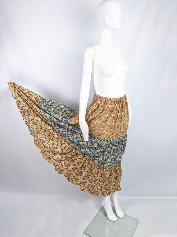 Vintage Paisley Skirt Peasant Skirt Hippie Maxi S… - image 5