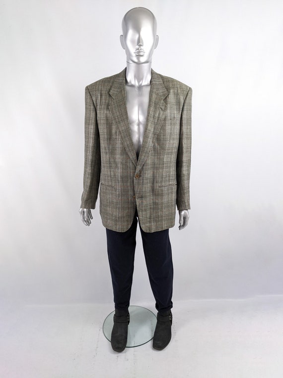MISSONI Mens Vintage Linen Blazer Silk & Wool Twe… - image 2