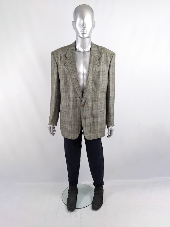 MISSONI Mens Vintage Linen Blazer Silk & Wool Twe… - image 2