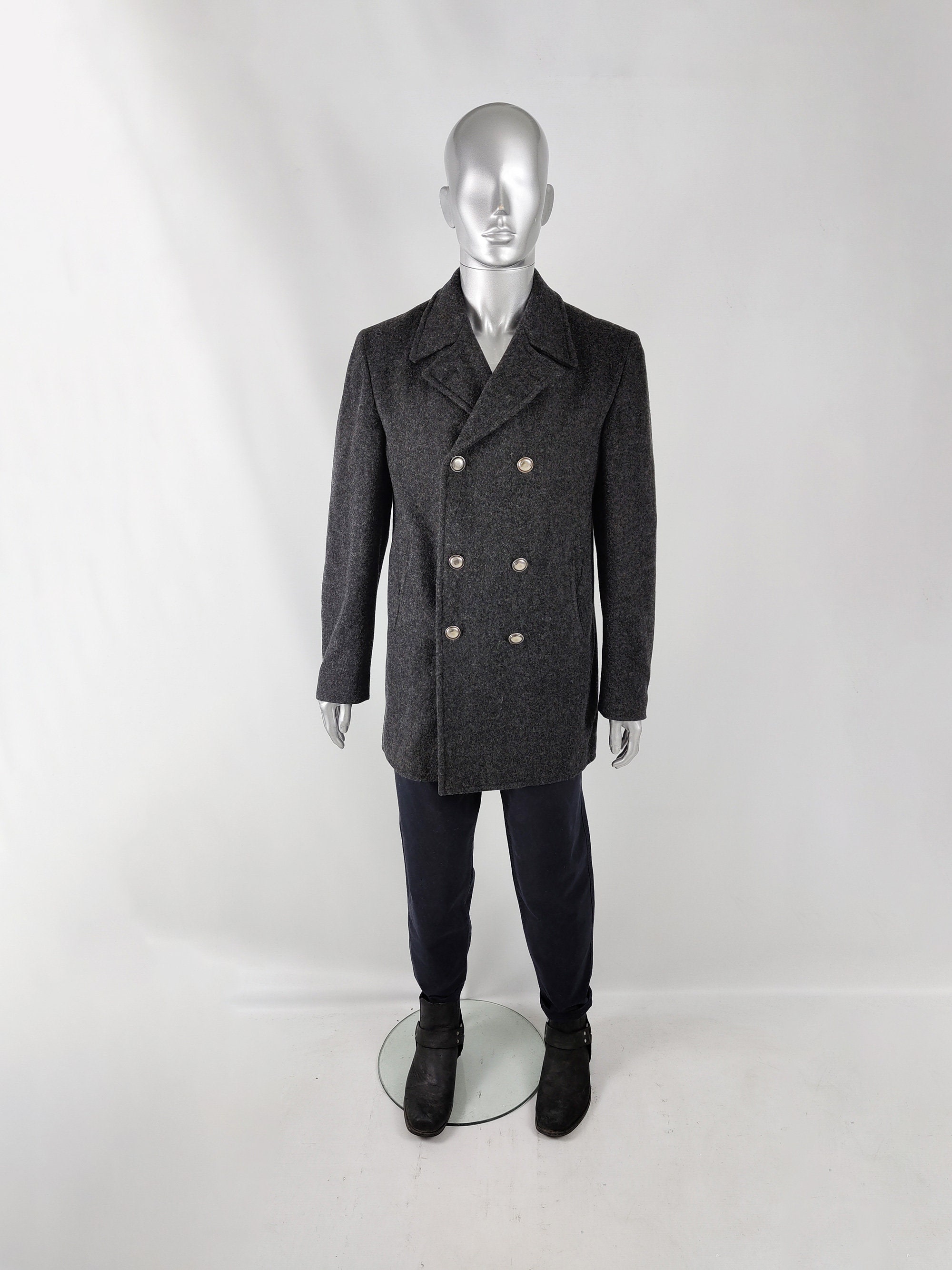 訳アリ】WOOL COATING PEACOAT (CHARCOAL) 【公式通販】