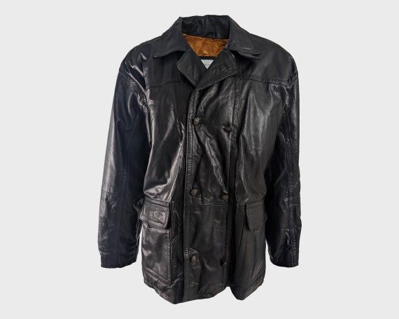 afregning Creep Skuespiller Vintage Mens Leather Jacket Black Leather Coat GAVIN BROWN Hip - Etsy