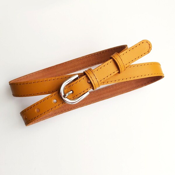 Womens Yellow Belt Etsy