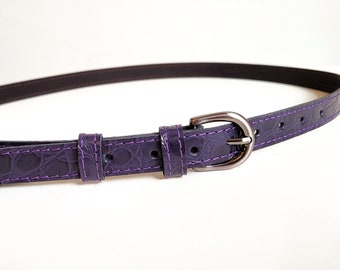 Fashion Belts for Ladies Violet Genuine Leather Womens  display picture 3