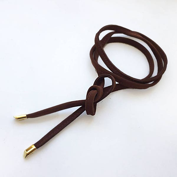 womens leather tie belt