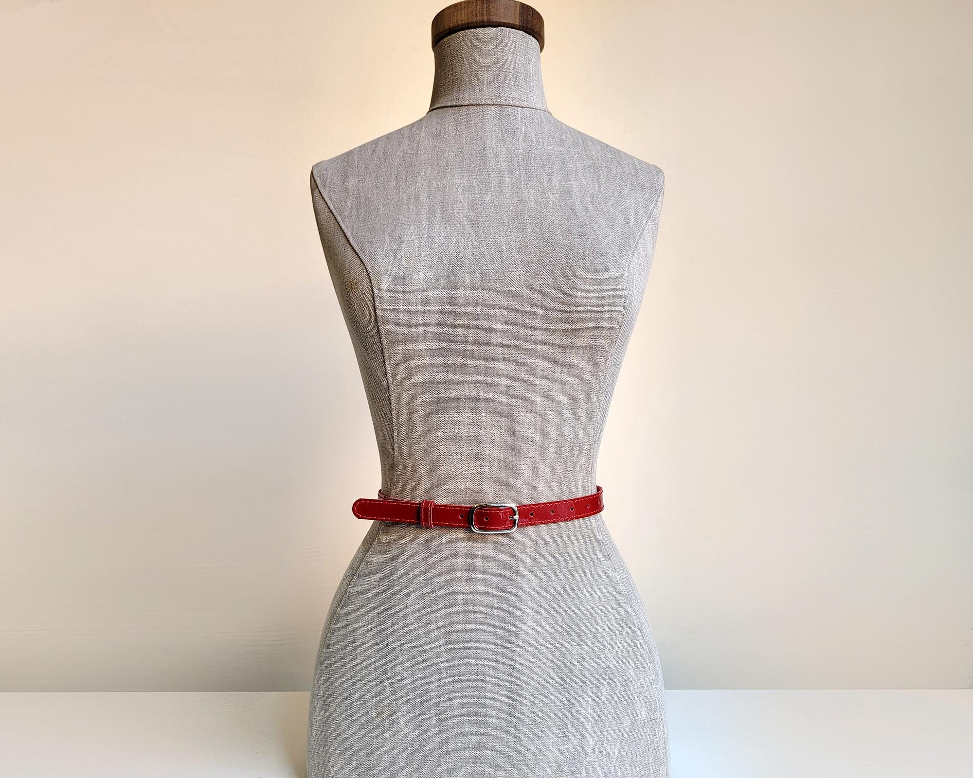 Red Patent Leather Belt, Skinny Women display picture 1
