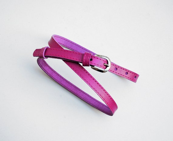 neon pink buckle belt