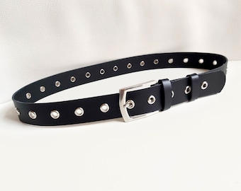 小物 - archive eyelet leather belt Familyhouse Heart Belt Studded Eyelet Belt Punk Leather