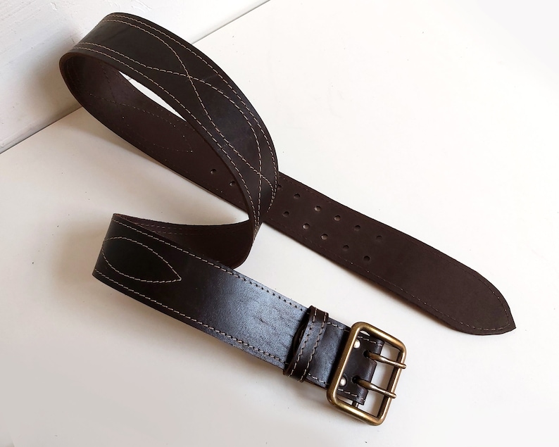 Eastern Counties Leather Double D Shape Buckle Leather Belt Dark Brown main image 0