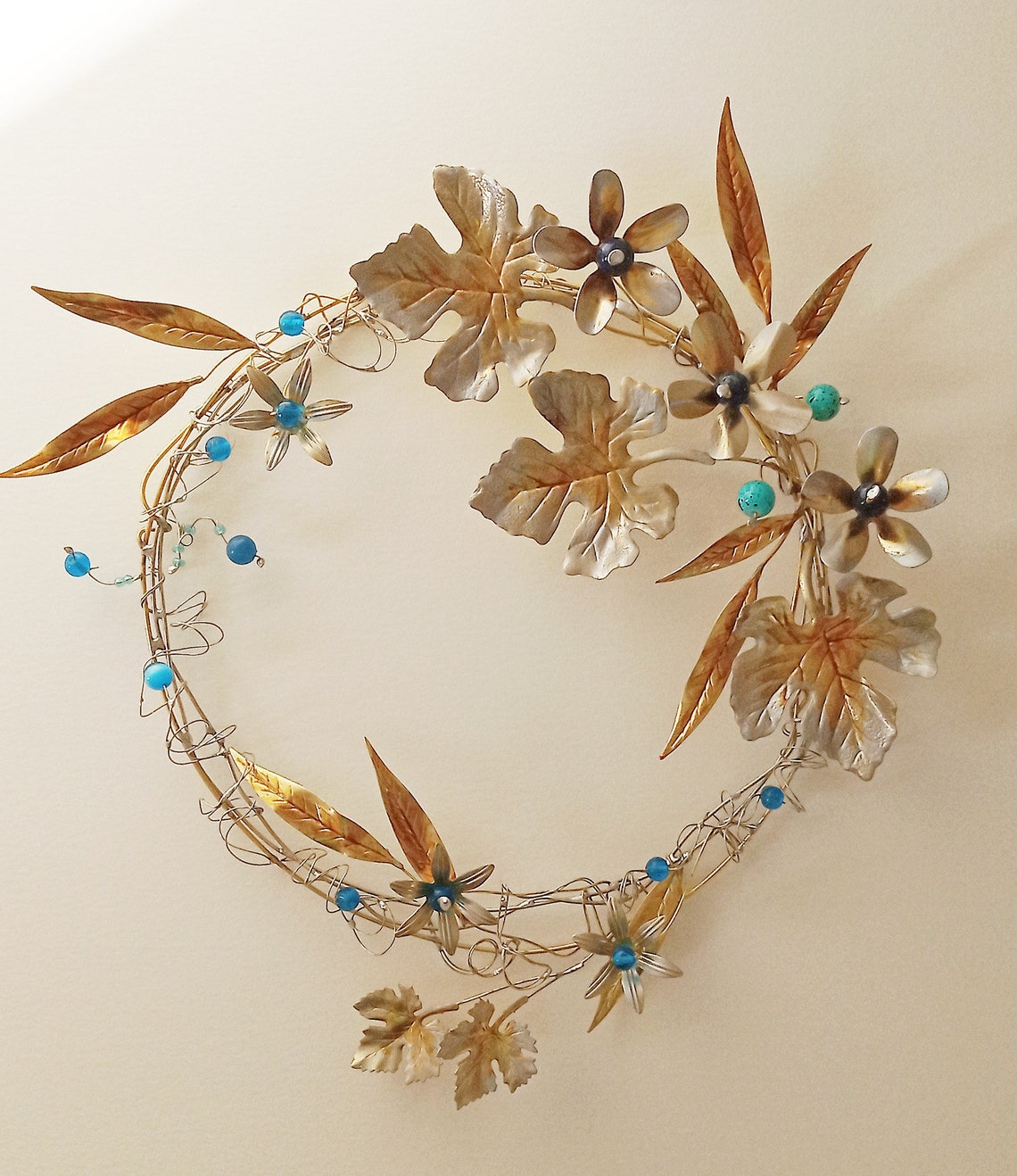 Metal Flower Wreath