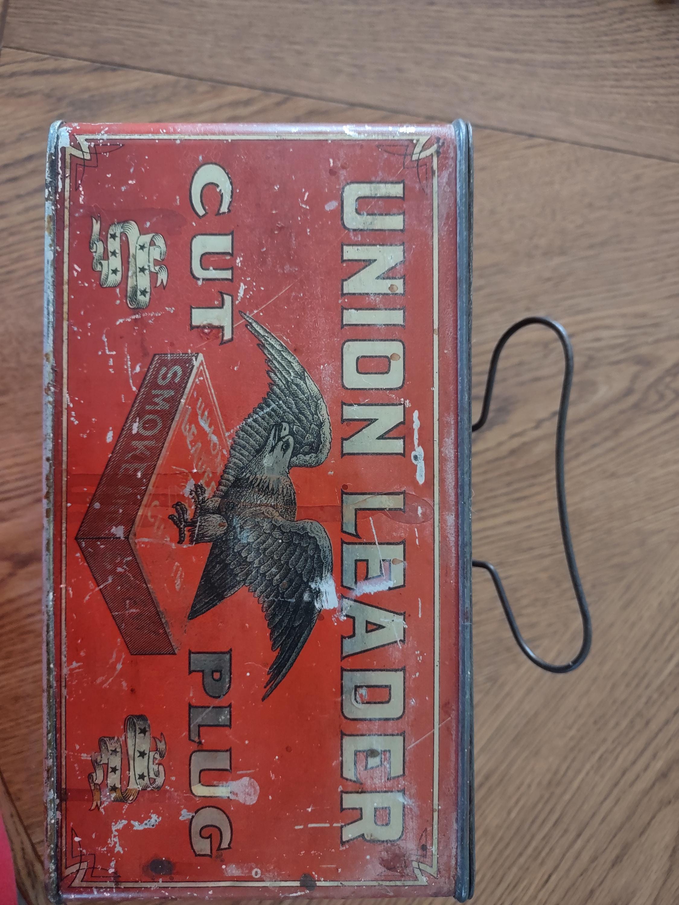 Antique Union Leader Cut Plug Tobacco Tinlunch Box Tin - Etsy