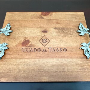 Italian Wine Crate Lid Serving Tray
