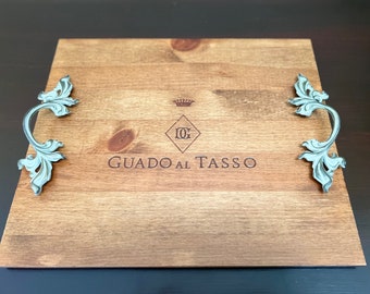 Italian Wine Crate Lid Serving Tray
