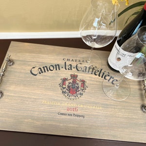 French Wine Crate Lid Serving Tray