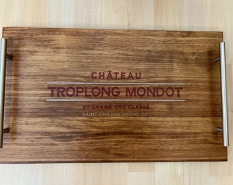 French Wine Crate Lid Serving Tray