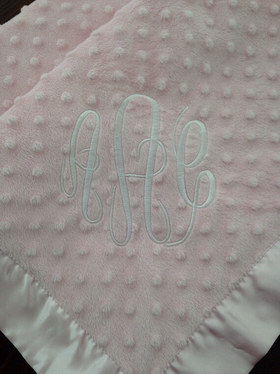 monogrammed baby blankets etsy