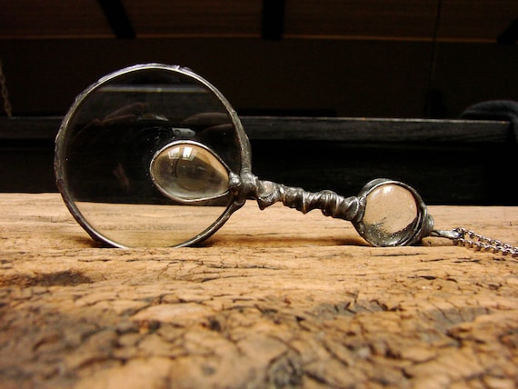 Loupe Magnifier Glass Pendant Clear Glass Loupe Magnifying Necklace  Magnifier Necklace Magnifier Jewelry Magnifier to Old Fashion Necklace 