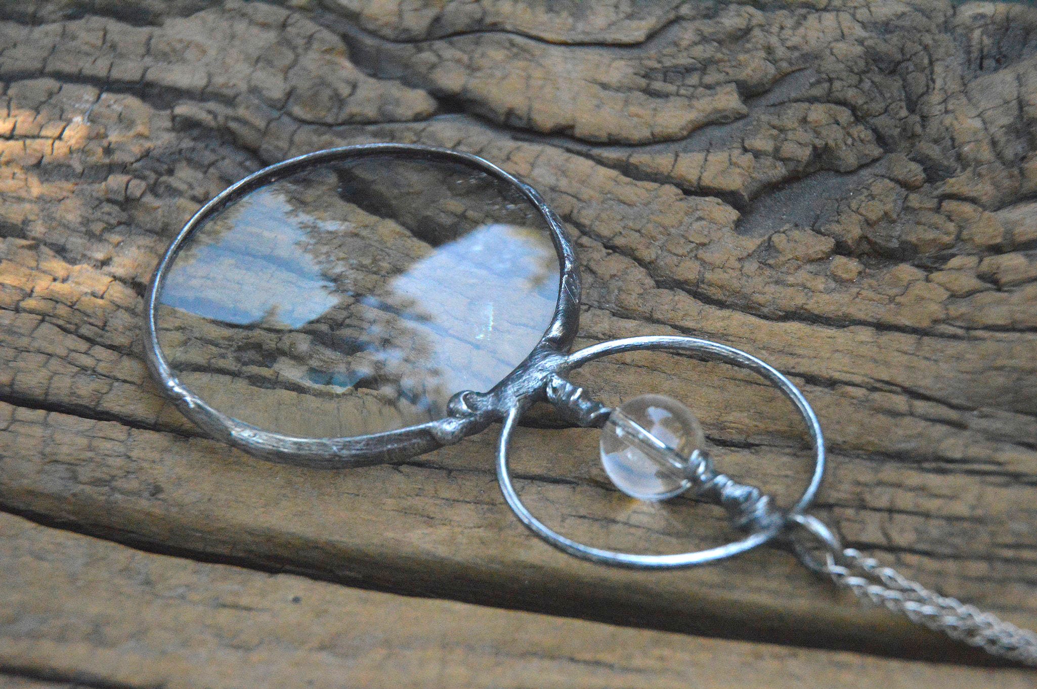 Magnifying Glass, 10X Magnification, 2 Diameter Glass, Hand Turned White  Oak Handle, Chrome Trim, Engraved, Personalized, Gift for Dad 
