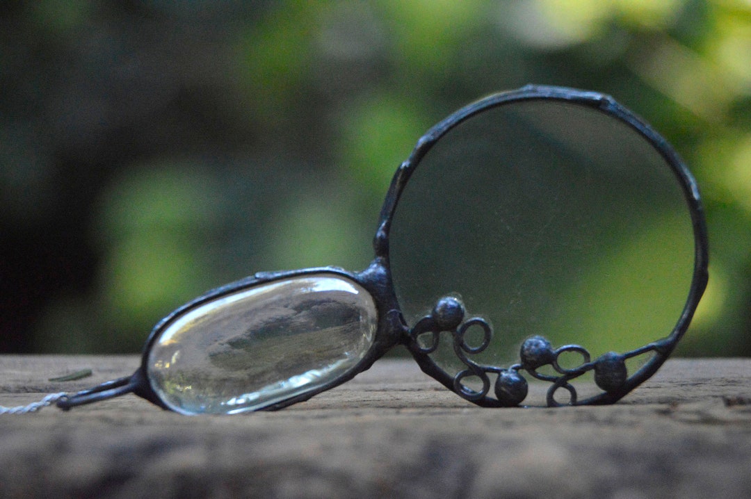 Loupe Pendant , Magnifier Pendant , Glass Loupe ,magnifying Necklace