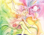 Tarot The World Limited Edition Art Print / featured in 'Crystal Power Tarot' by Jayne Wallace, Psychic Sisters