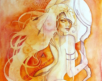 Sagittarius Zodiac Goddess Art Print / A4