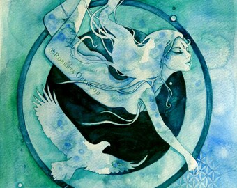 Scorpio Zodiac Goddess Art Print / A4