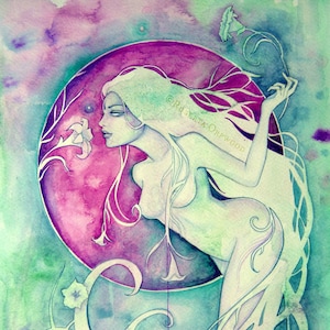 Virgo Zodiac Goddess Art Print image 1